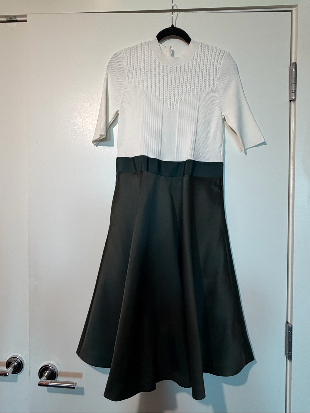 Ted Baker Textured Cream and Green Dress